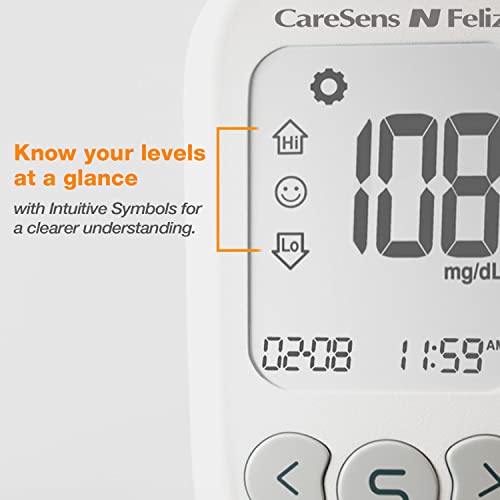 CareSens N Feliz Blood Glucose Monitoring Kit with 100 Blood - Product Imagery