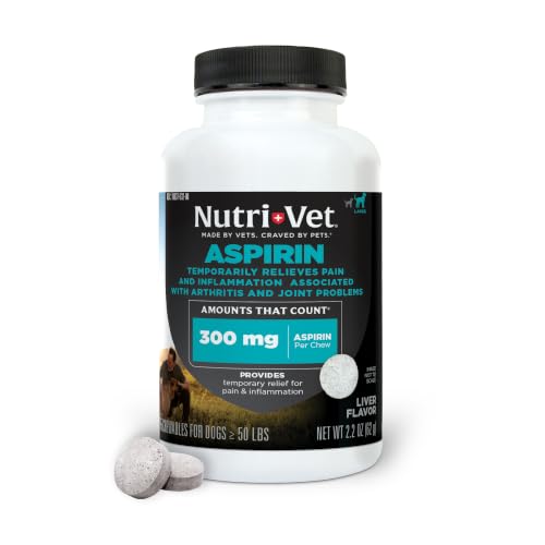 Nutri-Vet Dog Aspirin, Aspirin Tablets for Large Dogs, 300mg, 75 - Product Imagery