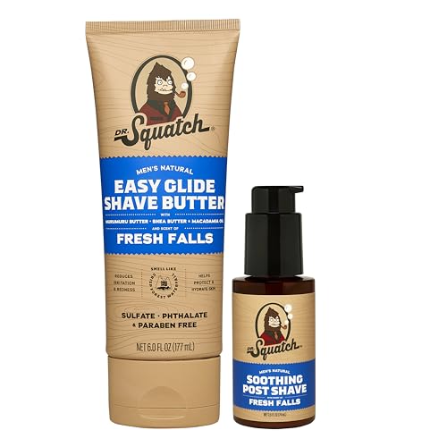 Dr. Squatch Natural Post Shave and Shave Butter for Men (2-Pack) – Paraben Free, Sulfate Free, Phthalate Free, Fresh