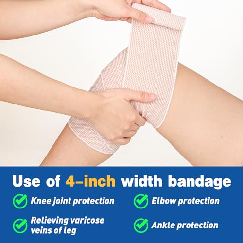 AZEN Premium 8 Pack Elastic Bandage Wrap (2x2", 2x3", 2x4", - Product Imagery