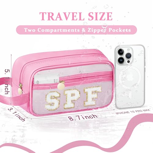 COSHAYSOO Clear Sunscreen Bag Makeup Toiletries Pouch Beach - Product Imagery