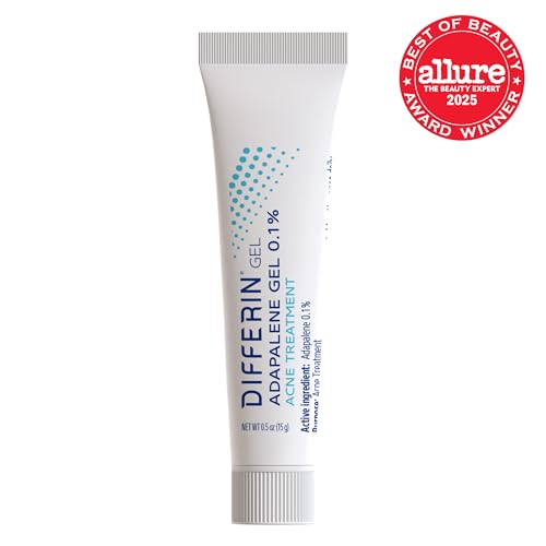 Differin Acne Retinoid Treatment Gel, 0.1% Adapalene, 15g Tube, - Product Imagery