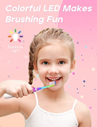 SEAGO Kids Electric Toothbrush, Timer, LED Light, AAA-Powered, 4 - Product Imagery