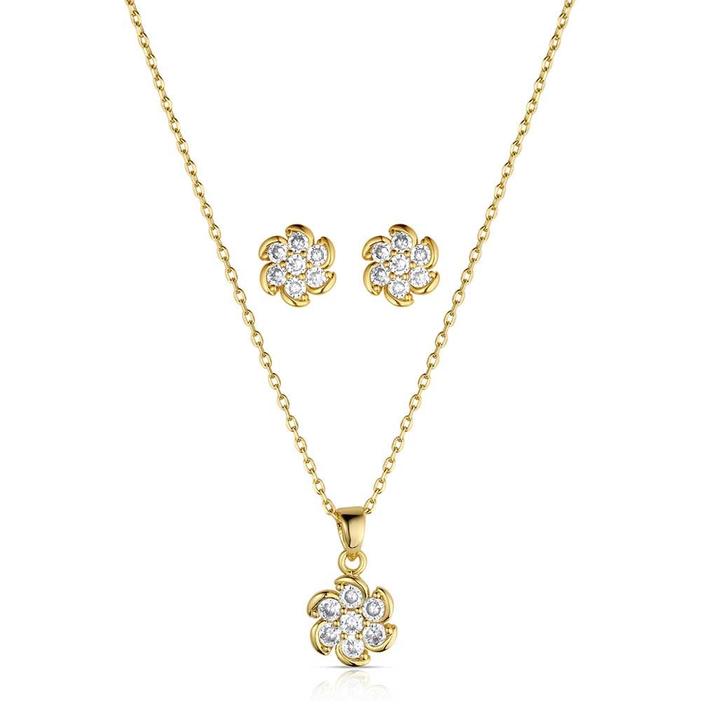 Montana Silversmiths Western Lifestyle Crystal Jewelry Set – Gold, Metal