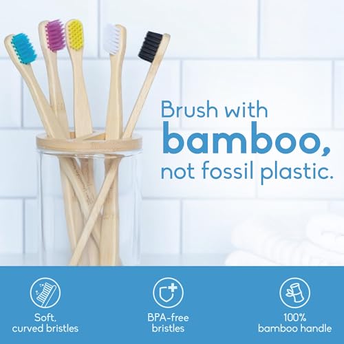 The Humble Co. Bamboo Toothbrushes, BPA Free, Ultra Soft - Product Imagery