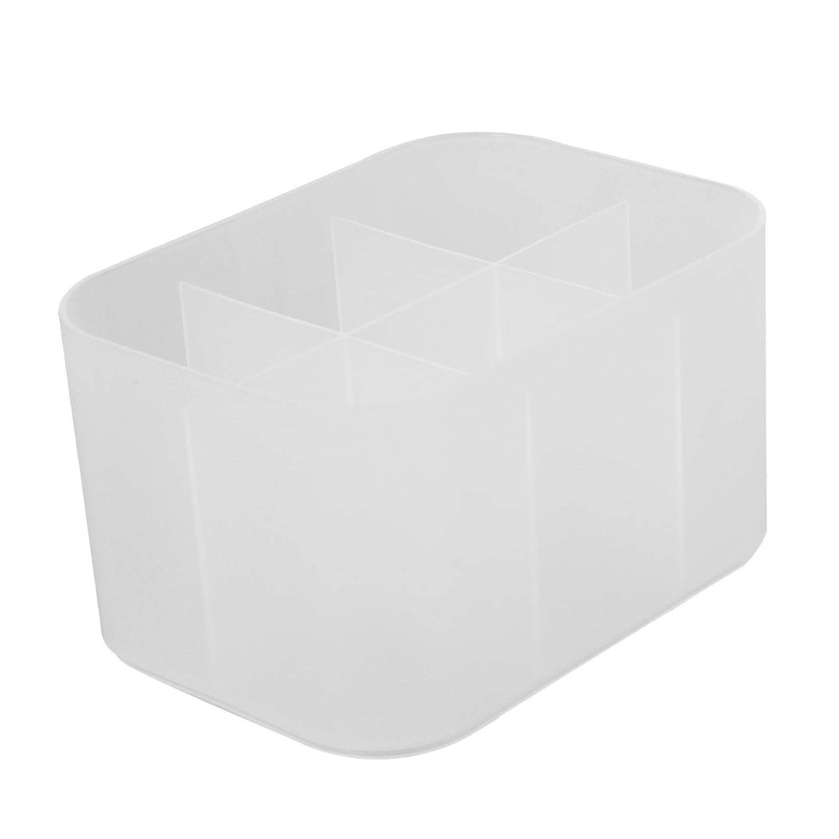 White PAMINGONO nail art tools caddy with six slots, designed for organizing nail pens, brushes, and decor on a desktop.