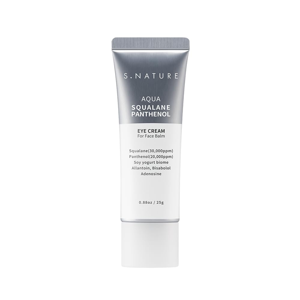 S.NATURE Aqua Squalane Panthenol Eye Cream for Face Balm 025ml | Eye Balm, Bags Under Eyes, Hydration, Nourishing | 0.85