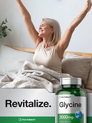 Horbäach Glycine 3000mg Supplement | 100 Powder Capsules - Product Imagery