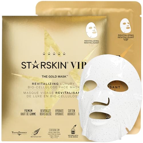 STARSKIN VIP Gold Mask Face, Coconut Bio-Cellulose Revitalizing - Product Imagery