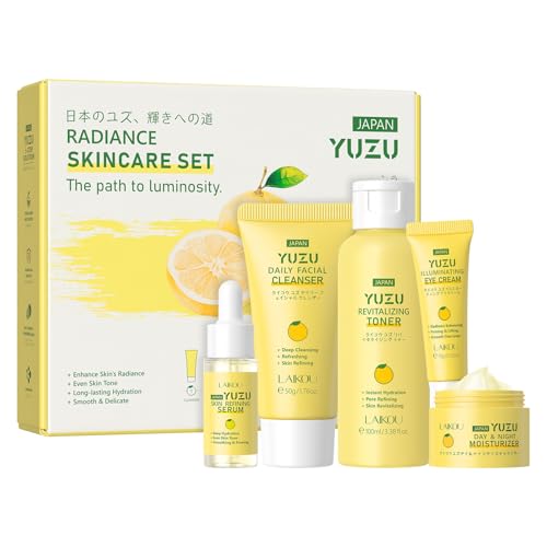 LAIKOU YUZU Skin Care, Skin Care Set, Beginner Kit, TSA-friendly - Product Imagery