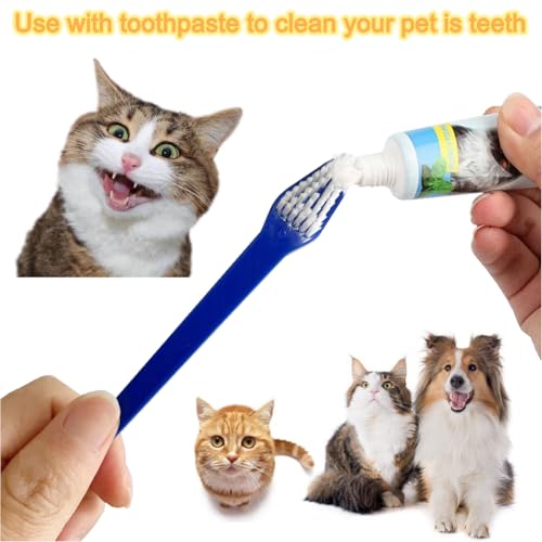 Dog Toothbrush Set of 8 – Dual Headed Dental Hygiene Brushes for - Product Imagery