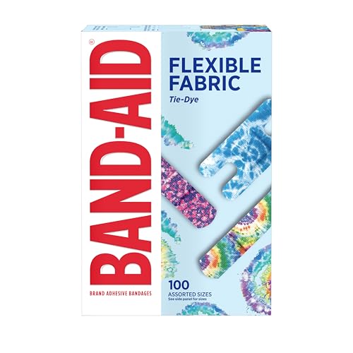 BAND-AID Brand Flexible Fabric Adhesive Bandages, Tie-Dye - Product Imagery