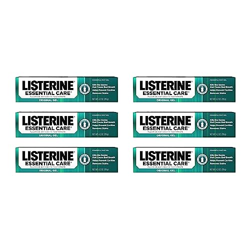 4.8 4.8 out of 5 stars Listerine Essential Care Fluoride Toothpaste, Peppermint, 4.2 fl. oz x 6