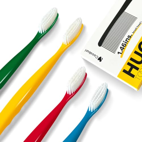 Huge Head Toothbrush,Hard & Firm Toothbrush for Adults 4 Pack - Product Imagery