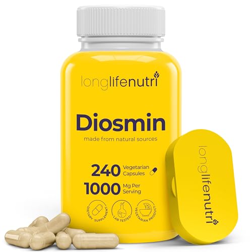 Diosmin 1000mg Advanced Formula - 240 Capsules for Circulatory - Product Imagery