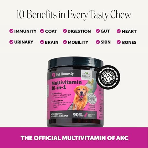 10-in-1 Dog Multivitamin Supplement with Glucosamine & - Product Imagery