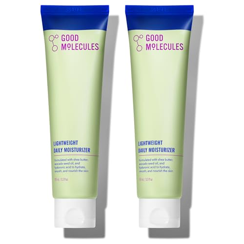 Good Molecules Lightweight Daily Moisturizer, Face Cream, Pack of 2 – Cruelty Free, Fragrance Free, Vegan