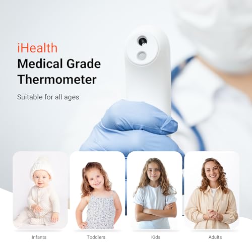 iHealth No-Touch Forehead Thermometer for Adults, Kids, Babies - Product Imagery