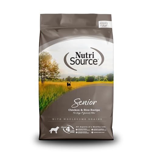 NutriSource Senior Chicken & Rice Dog Food, 4lb - Product Imagery