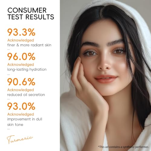 QUIYUM Turmeric Vitamin C Skin Care Set, 5PCS Beauty Routine for - Product Imagery