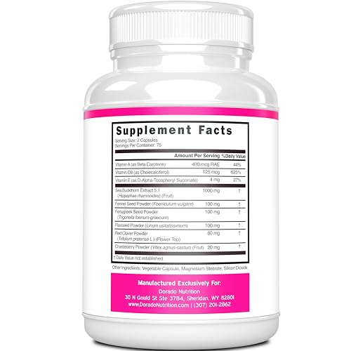 Vaginal Moisturizer & Dryness Supplement (150 Capsules) Support - Product Imagery