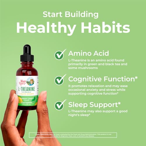 MaryRuth's L-Theanine Liquid Drops, Lemon Lime, 2 oz - Product Imagery
