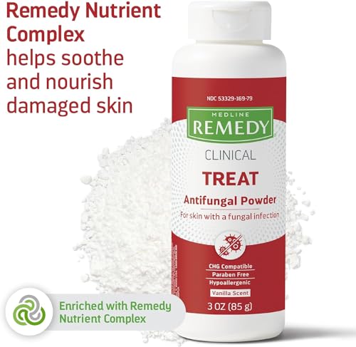 Medline Remedy Phytoplex Antifungal Powder, Skin Treatmeant with - Product Imagery
