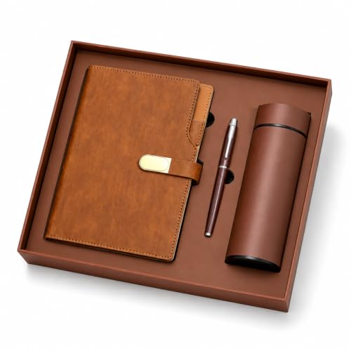 Executive Gift Set for Men A5 Notebook Insulated Bottle Pen - Format: Unknown Binding Official Imagery - 1