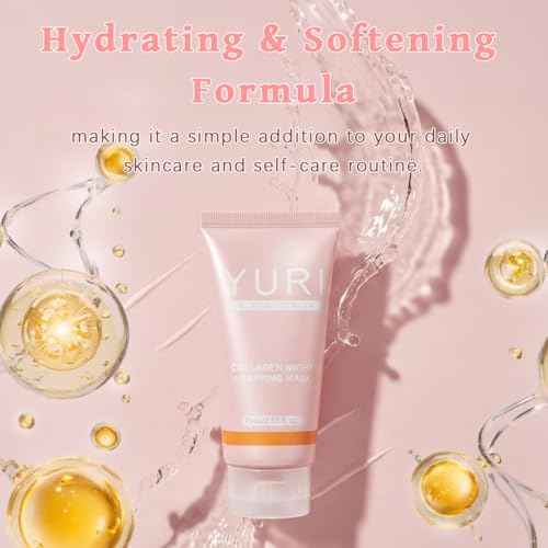 YURI Collagen Mask, Collagen Night Wrapping Mask 1PCS, Peel Off - Product Imagery