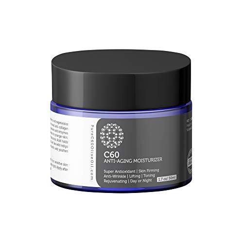C60 Anti-Aging Moisturizer Face Cream 50ml with Hyaluronic Acid, - Product Imagery