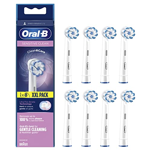 Oral-B Sensitive Clean Replacement Brush Heads x 8 Original - Product Imagery