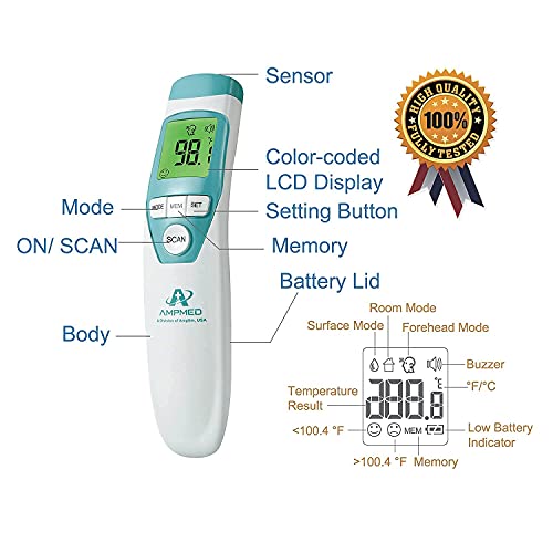 2-Pack Hospital & Medical Grade Non Contact Digital Infrared - Product Imagery