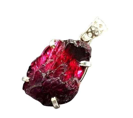 Natural 96 95 Ct Red Painite Rough Stone 925 Solid Silver - PRIYAGEMSTONE Official Imagery - 1