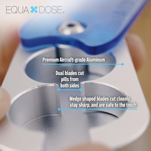 EQUADOSE Pill Splitter with Premium and Durable Aluminum Blades, - Product Imagery