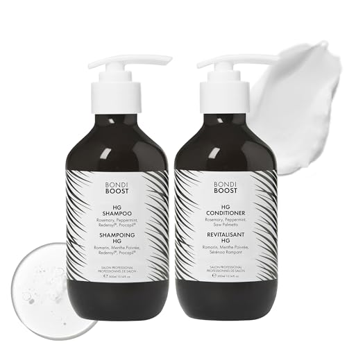 BONDIBOOST HG Anti-Thinning Shampoo & Conditioner Set, 10.14 fl oz Each – Paraben Free, Rosemary, Pack of 2, 10.14 Fl Oz