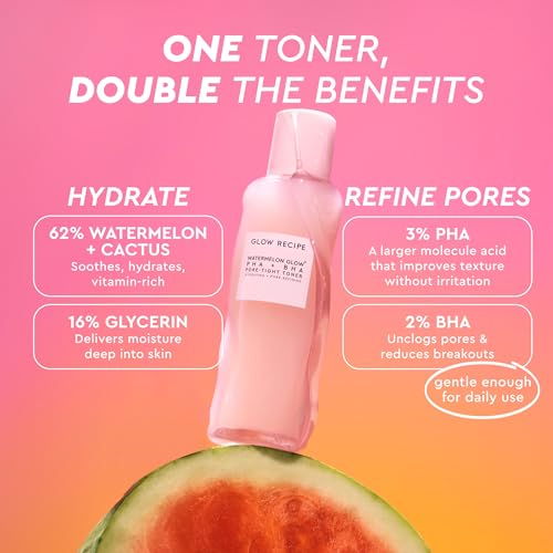 Glow Recipe PHA + BHA Face Toner, Korean Exfoliating Toner for - Product Imagery