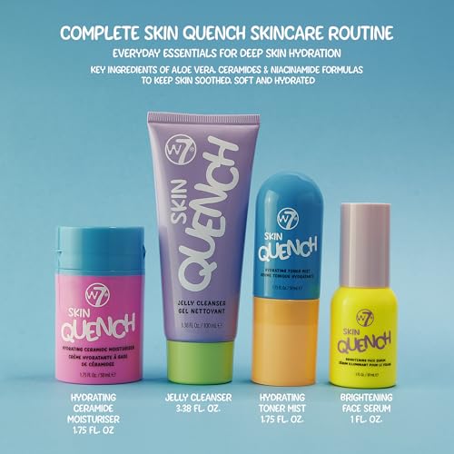 W7 Skin Quench Full Size Skincare Set - Aloe Vera and Ceramides - Product Imagery