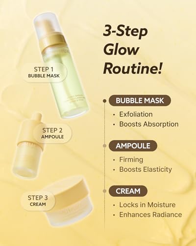 Honey Banana BDRN 3-Step Skincare Set | Bubble Mask, Capsule - Product Imagery