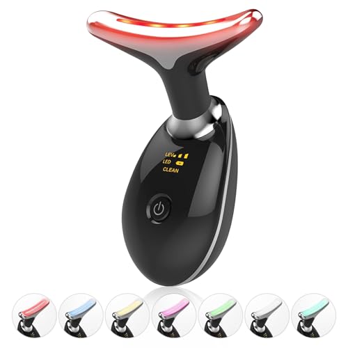 Portable Face Beauty Device, 7 Color Portable Face Massager Tool - Product Imagery