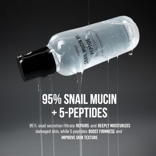 JUMISO Snail Mucin 95% + 5 Peptide Essence, Korean Face Serum, - Product Imagery