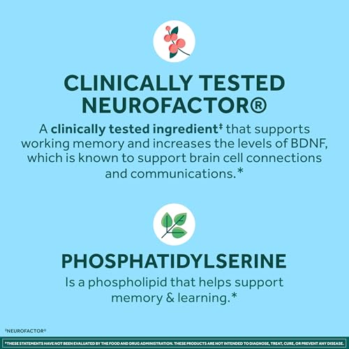 NEURIVA Plus Brain Supplements for Memory and Focus, Clinically - Product Imagery