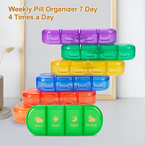 MURRI&MURRDI Pill Organizer 4 Times a Day, Daily Pill Box Large - Product Imagery