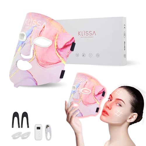 4colors LED Face Mask Light Therapy, Red Light Therapy Mask for - Product Imagery