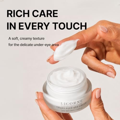 LICORNE Vegan Rice Eye Cream for Dark Circles and Puffiness - - Product Imagery