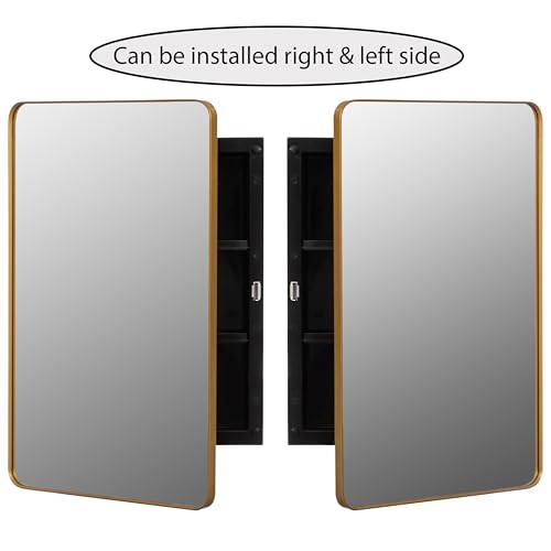 Basicwise Plastic Medicine Cabinet with Beveled Edge Mirror Door - Product Imagery