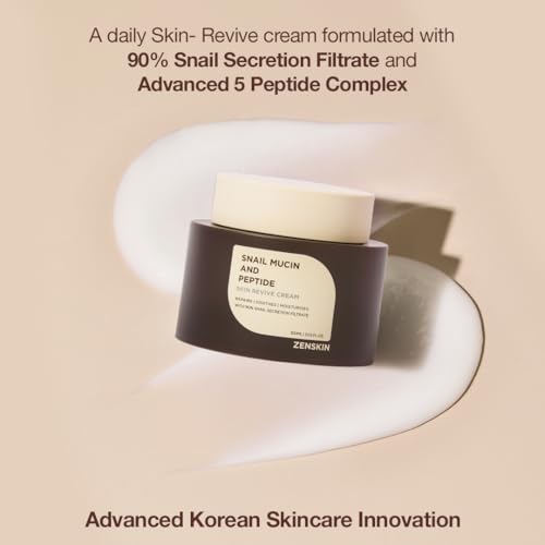 Korean Skin Care Snail Mucin Moisturizer Face Cream - 90% Snail - Product Imagery
