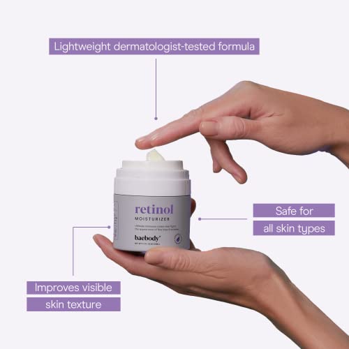 Baebody Made in USA Retinol Cream for Face - With Jojoba Oil & - Product Imagery