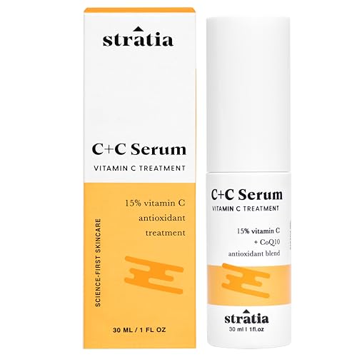 Stratia C+C Vitamin C Serum – 15% Potent Formula with 10% - Product Imagery