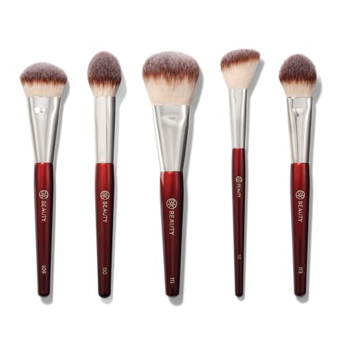 BK BEAUTY - CORE LINE EXTENSION FACE SET (5PC) - Professional Makeup Brush Set for Liquid, Cream & Powder | Premium Make