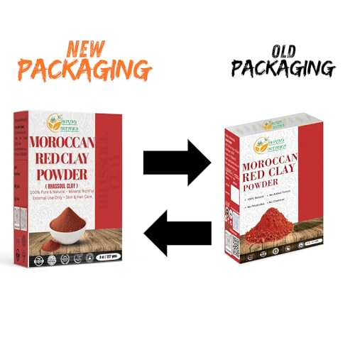 Herbs Botanica Moroccan Red Clay Powder 8 oz Natural Clay for - Product Imagery